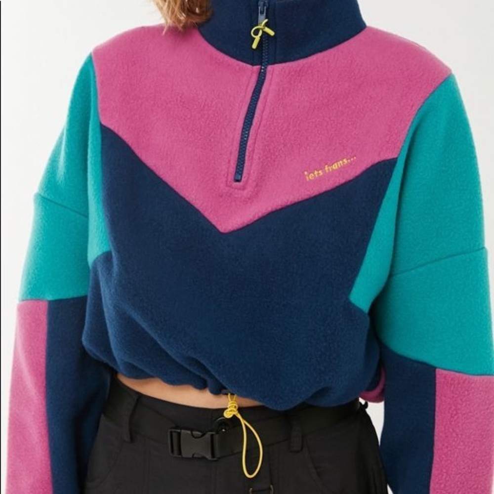 iets frans colour block fleece